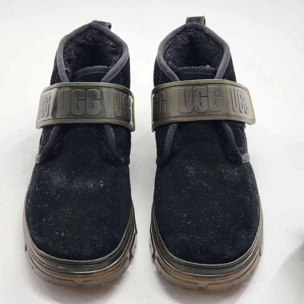 UGG Neumel Suede Shealing Lined Clear Winter Boots 8 Black